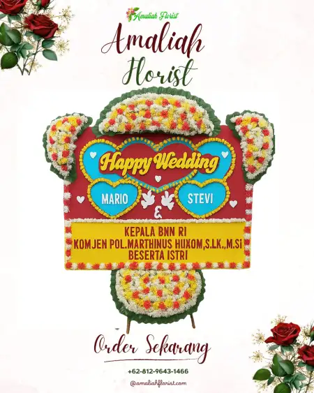 Papan Bunga Pernikahan Paremono